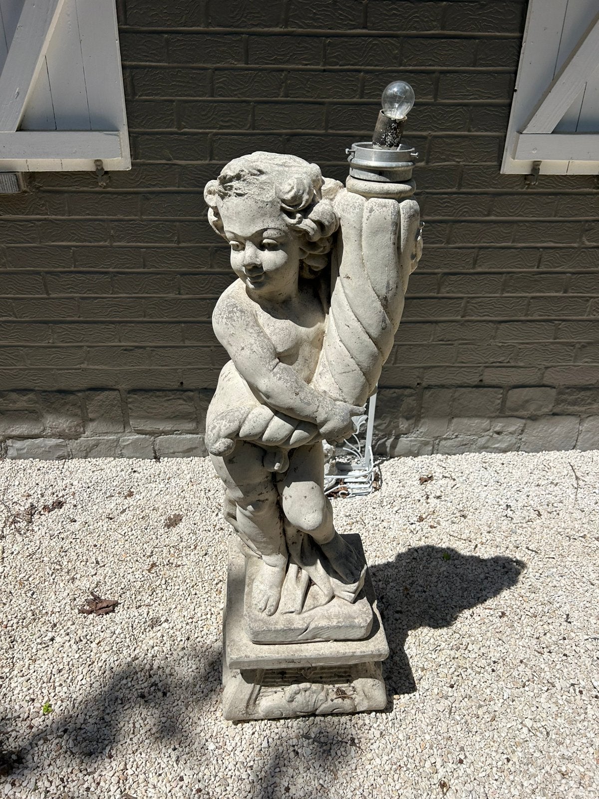 Belle statue en pierre 120 de haut, Jardin & Terrasse, Enlèvement, Utilisé, Pierre