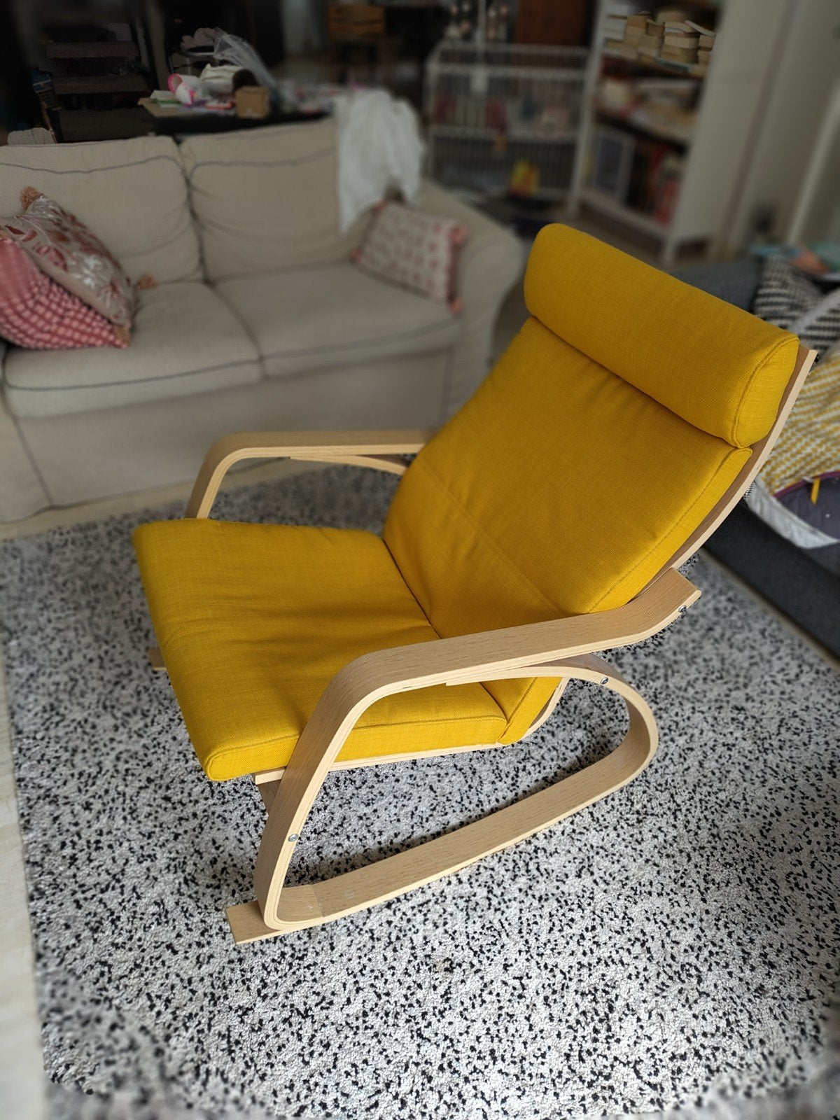 superbe fauteuil Ikea Poang, 75 à 100 cm, Comme neuf, Enlèvement, Scandinave