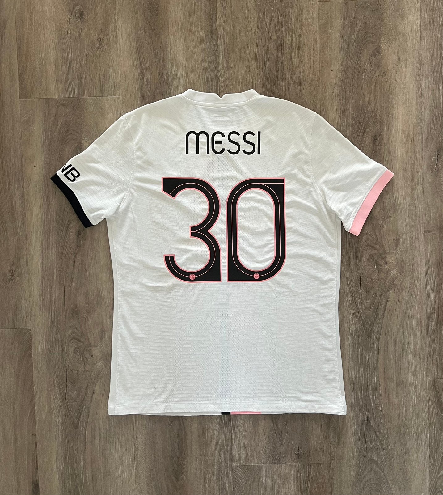 Maillot extérieur Messi 30 PSG version joueur 21/22 Taille L, Enlèvement ou Envoi, Comme neuf, Taille 52/54 (L)