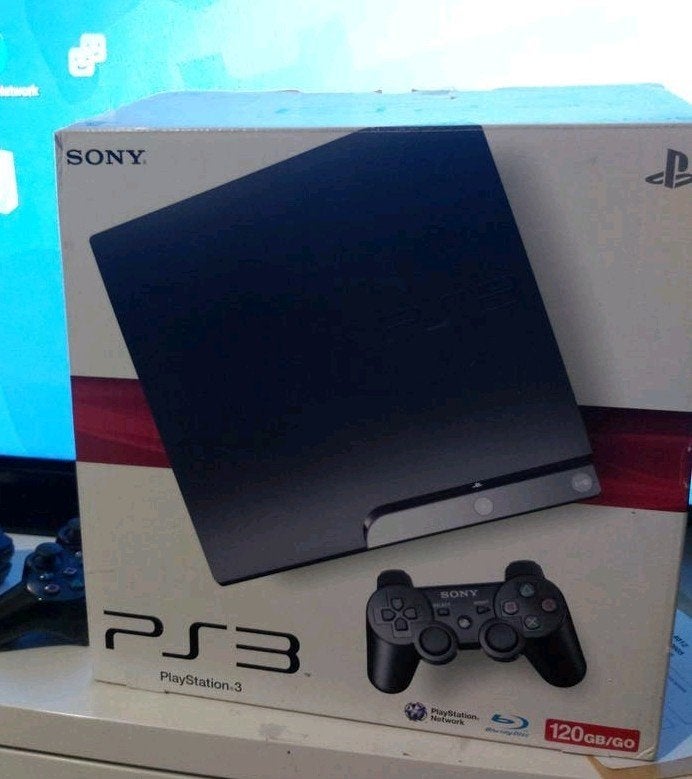 Ps3 slim 120gb + 15 JEUX + 2 manettes Dual Shock 3 + boîte, Met games, Met 2 controllers, Zo goed als nieuw, 120 GB