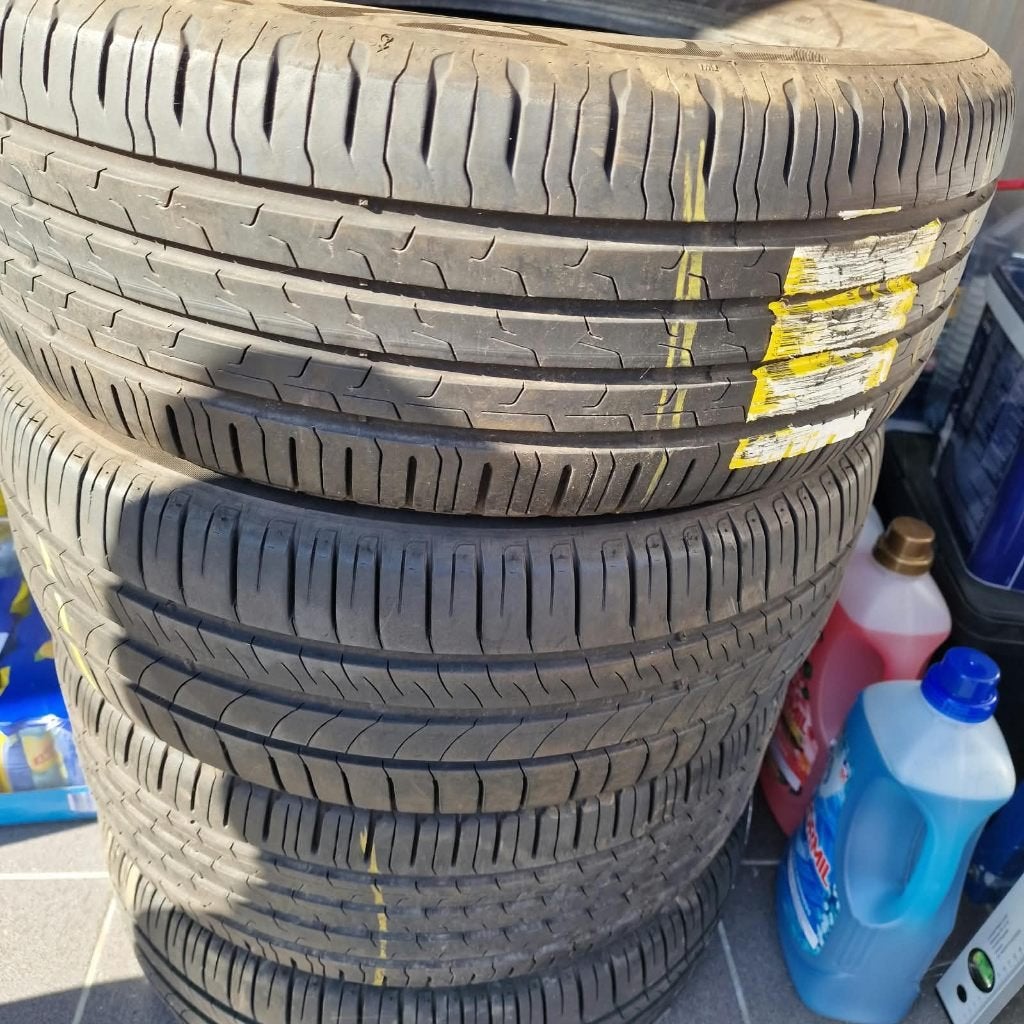 4 St. banden Continental EcoContact 6, maat 205/55 r16, Ophalen, Gebruikt, 16 inch, 205 mm