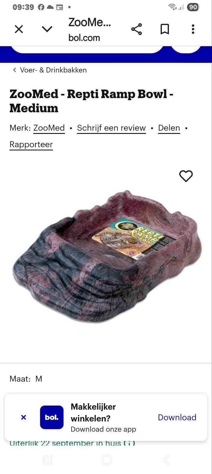 reptielen voeder of drink bakje, Ophalen