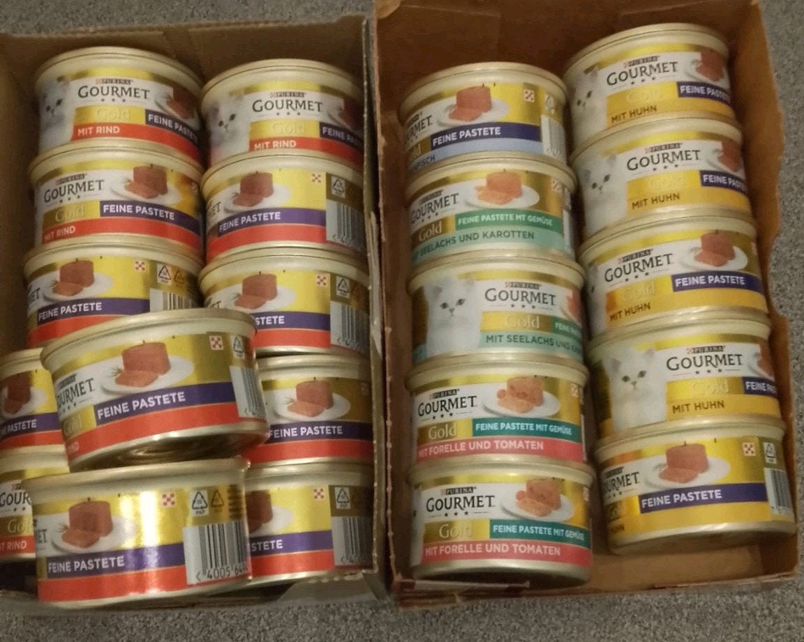 22 blikjes gourmet kat, Animaux & Accessoires, Enlèvement ou Envoi