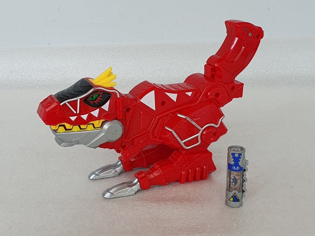 MMPR: Dino Super Charge T-Rex Super Charge Morpher + Energem, Ophalen of Verzenden, Gebruikt