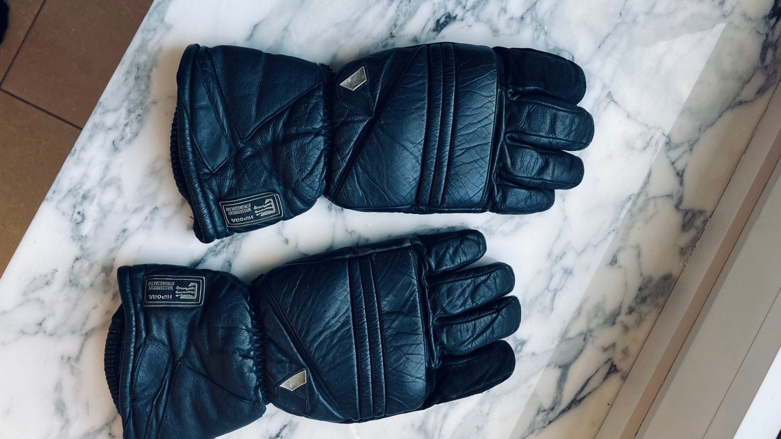 Leren Motorhandschoenen Hipora - Maat XXL - Waterdicht, Motoren, Kleding | Motorkleding, Ophalen, Tweedehands, Handschoenen