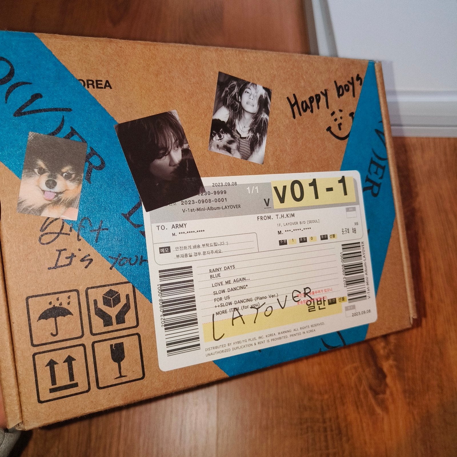BTS taehyung album, Enlèvement ou Envoi, Neuf
