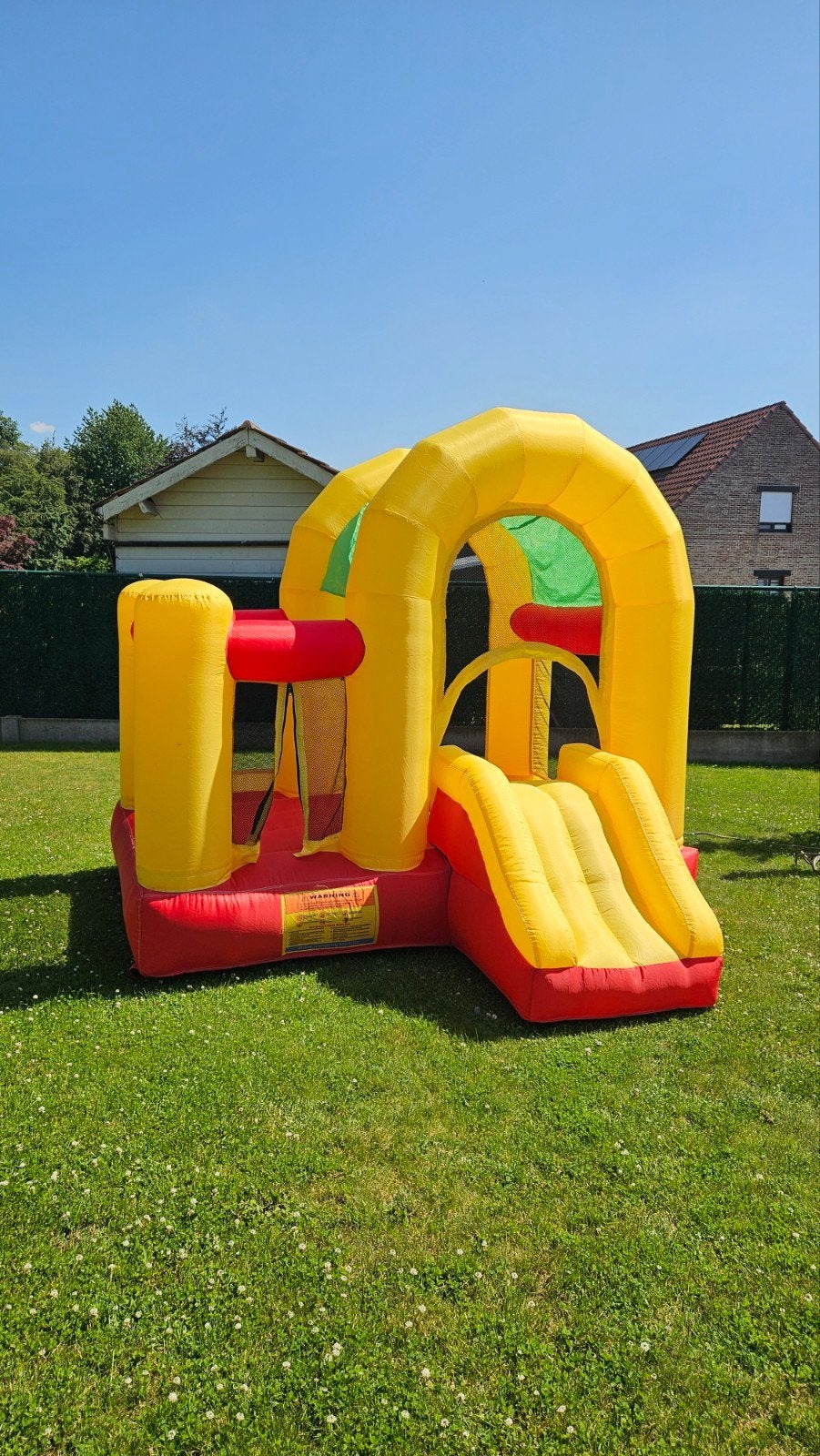 klein springkasteel, Ophalen