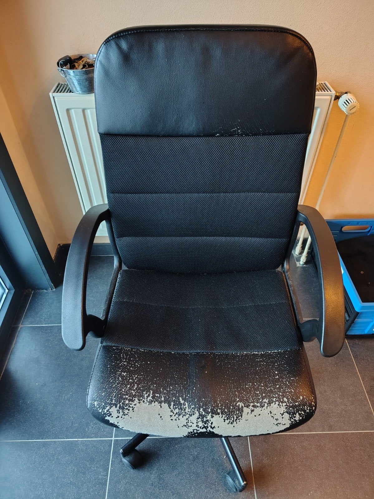 zwarte bureaustoel, Maison & Meubles, Chaises de bureau, Enlèvement, Utilisé, Chaise de bureau, Ergonomique
