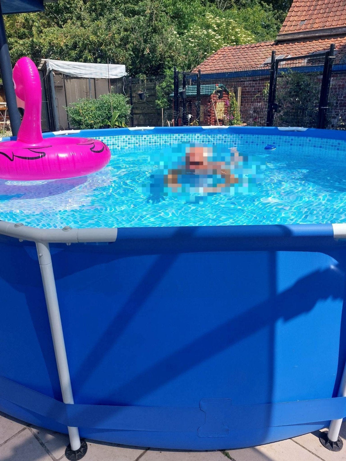 Structure ronde en métal pour piscine Summerwaves, 200 à 400 cm, 300 cm ou plus, Rond, Enlèvement