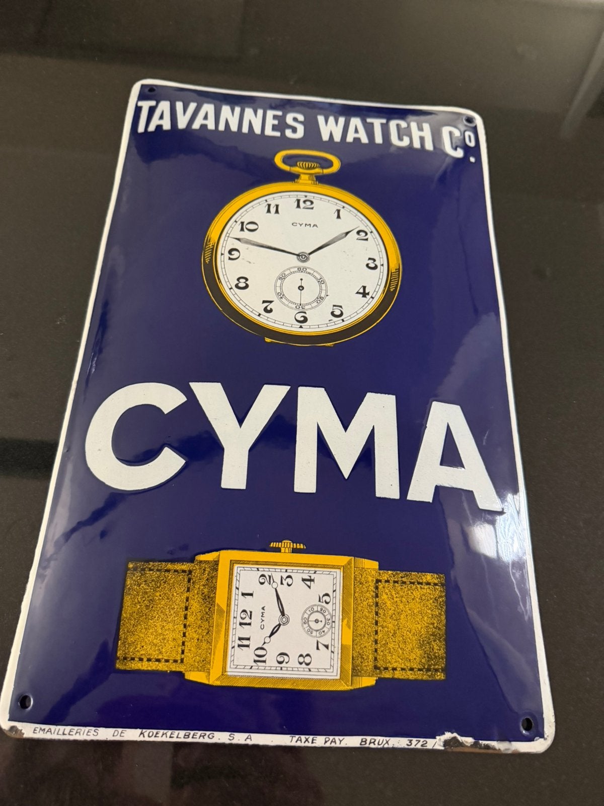 Montre CYMA Tavannes 1926 émail, Enlèvement ou Envoi