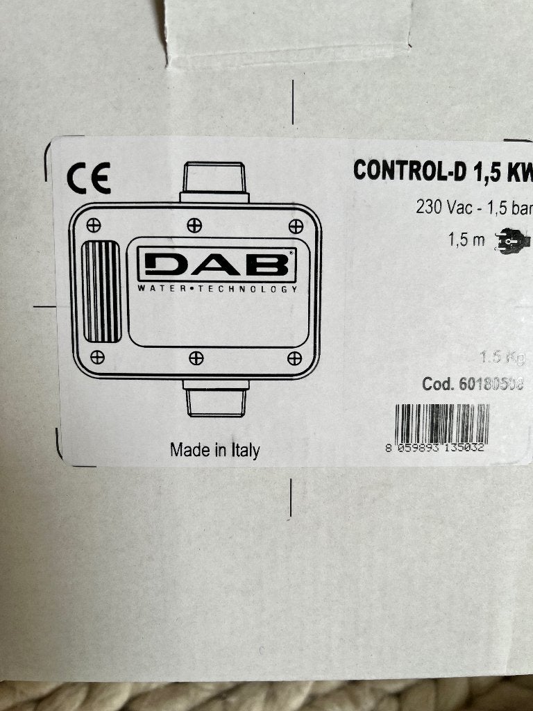 DAB Control-D 1,5 kW automatische pompsturing / presscontrol, Ophalen, Nieuw