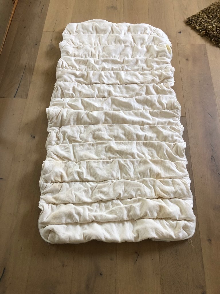 2 x BEKA WOLLEN matras overtrek, Enlèvement, Comme neuf, Blanc, Tissu