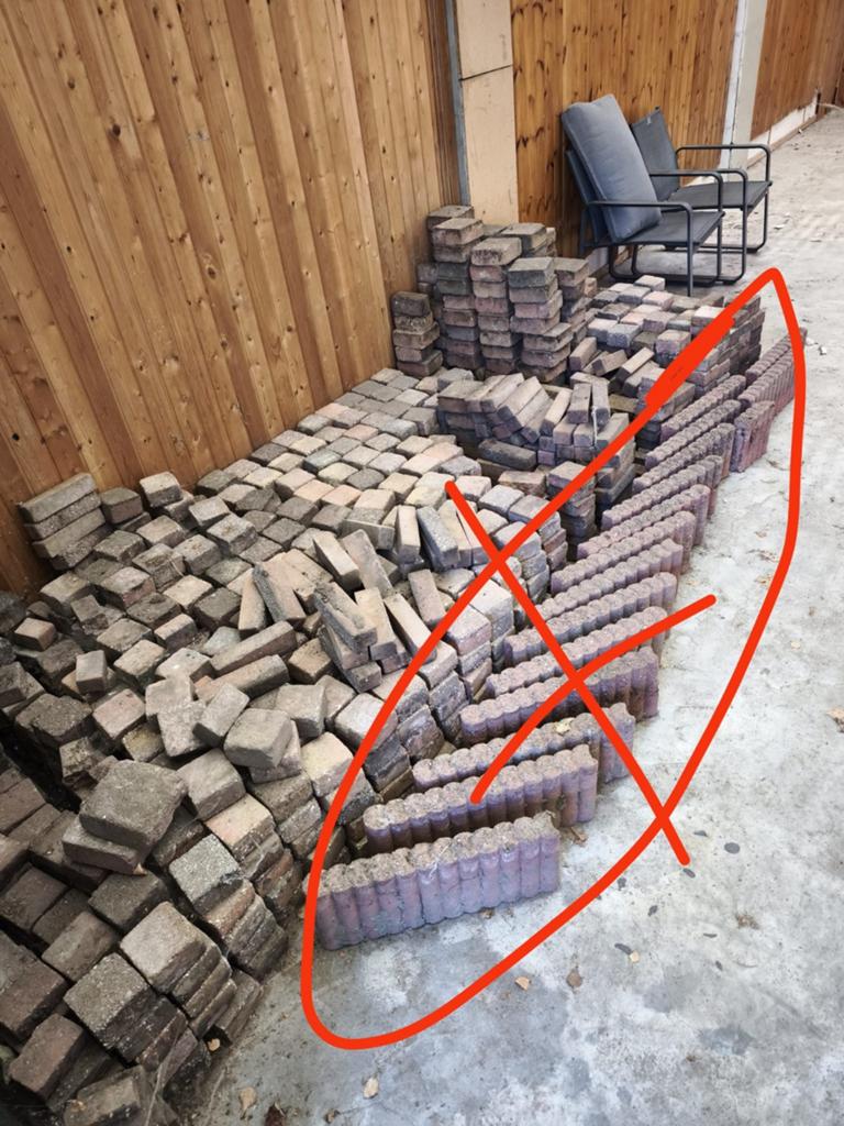 Pavés gratuits. À enlever sur place à Malines., Jardin & Terrasse, Pavé & Dalles, Enlèvement, Utilisé, Autres types