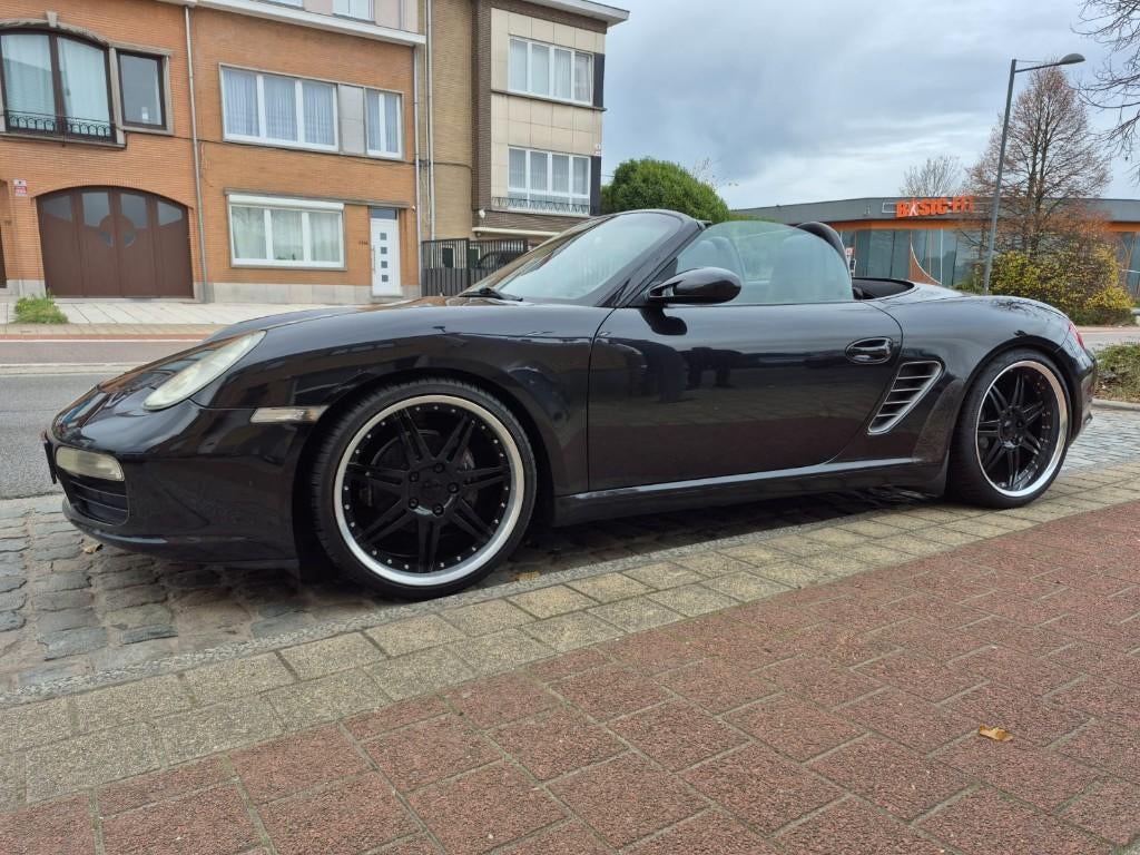 VERKOCHT Porsche Boxster 2.7 Benzine — Cabriolet, Auto's, Porsche, Achterwielaandrijving, Zwart, Zwart, Leder