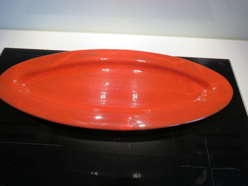Bol ovale milieu du siècle Vallauris 69cm A Martin 1944-72, Antiquités & Art, Enlèvement ou Envoi