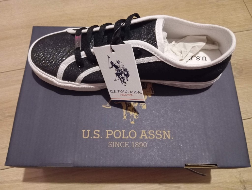Basket Femme 37 Noire neuve US polo ASSN, Neuf, Enlèvement ou Envoi, Sneakers et Baskets, US POLO ASSN