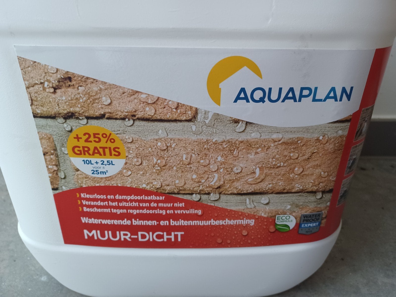 8 liter Aquaplan Muur Dicht, Doe-het-zelf en Bouw, Overige Doe-Het-Zelf en Bouw, Ophalen, Nieuw