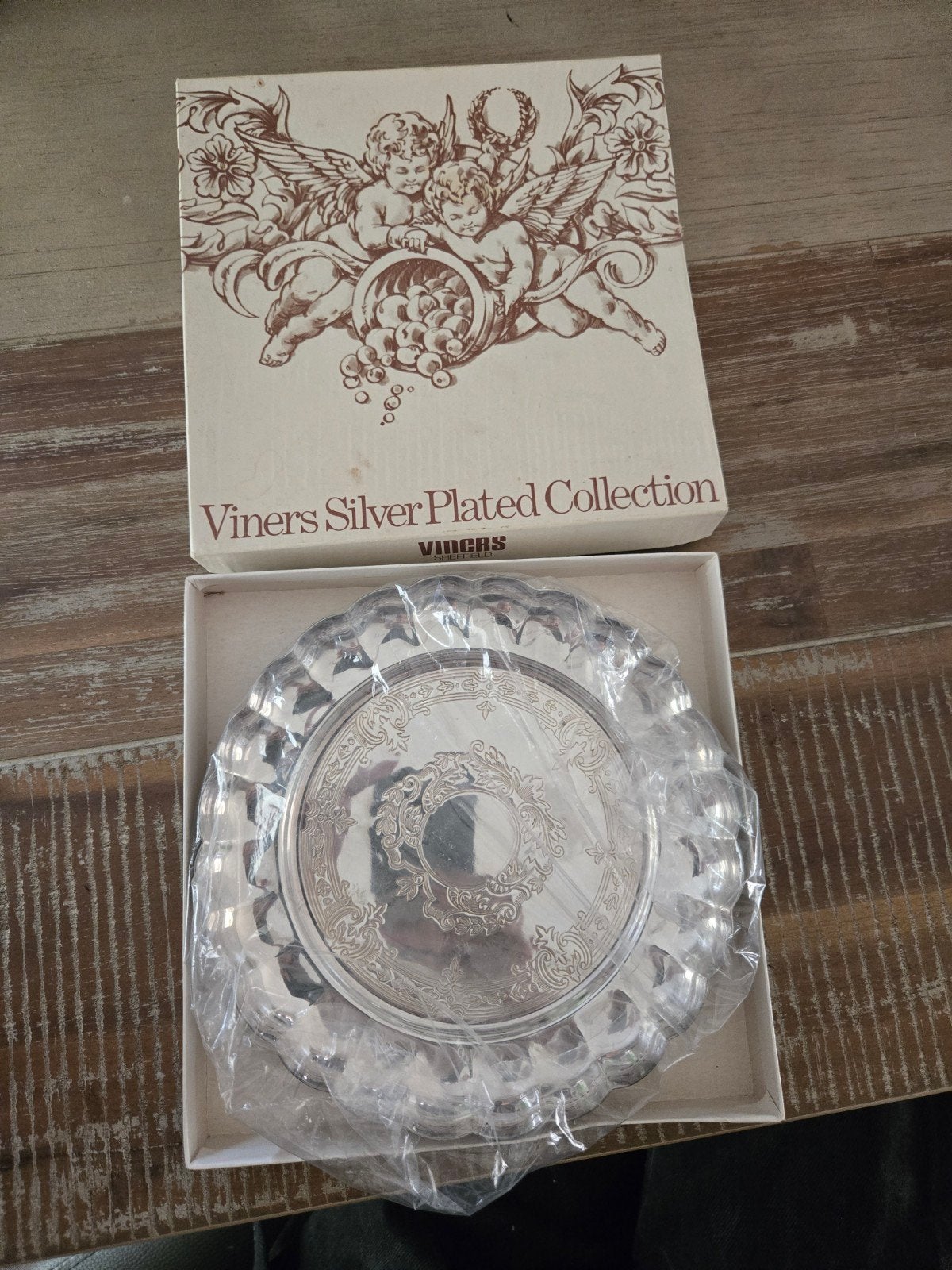 vintage verzilverd schaaltje, Huis en Inrichting, Woonaccessoires | Onderzetters, Ophalen of Verzenden, Onderbord, Metaal