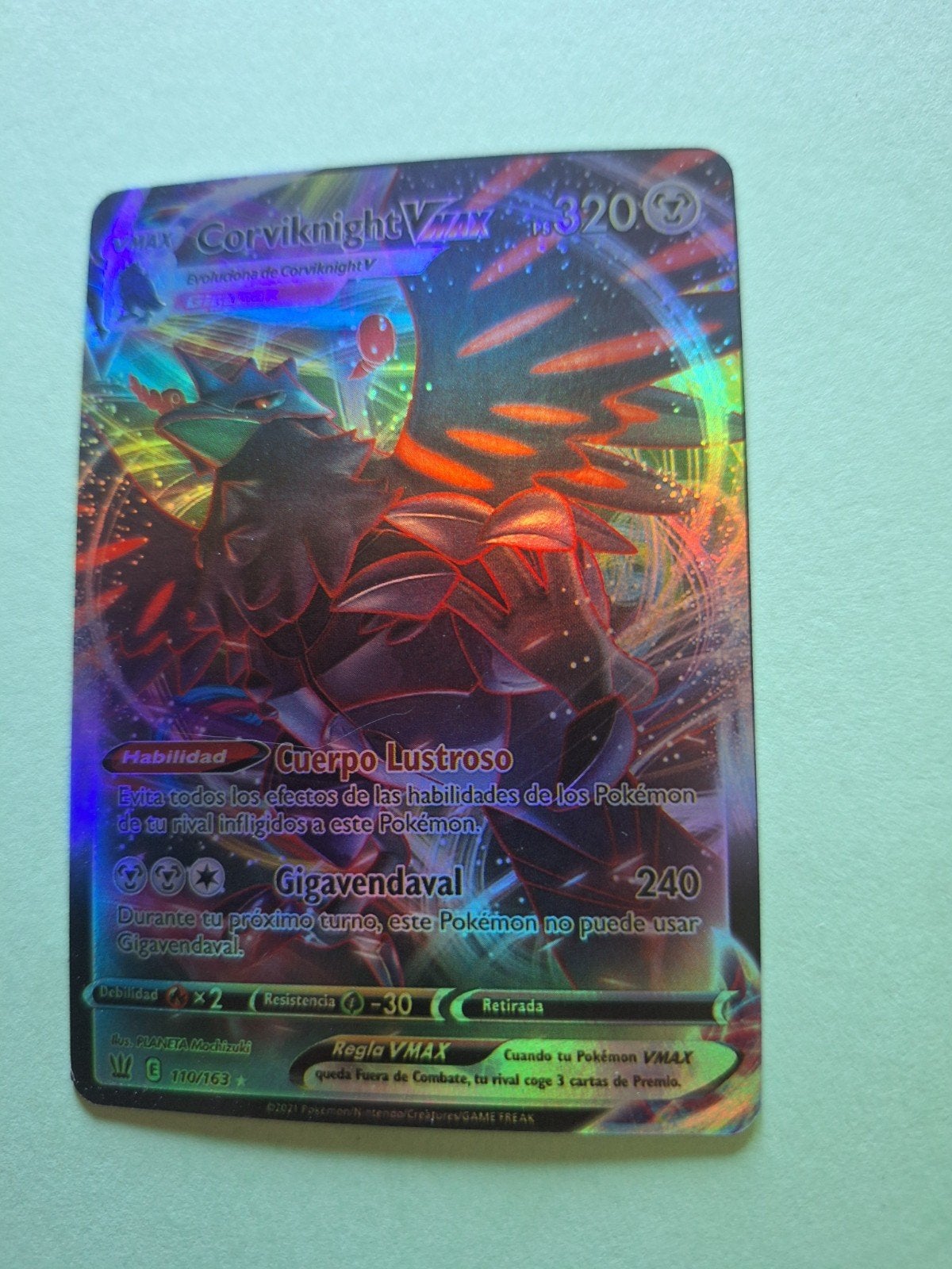 carte pokemon corviknight vmax 110/163, Enlèvement ou Envoi, Neuf, Cartes en vrac, Foil