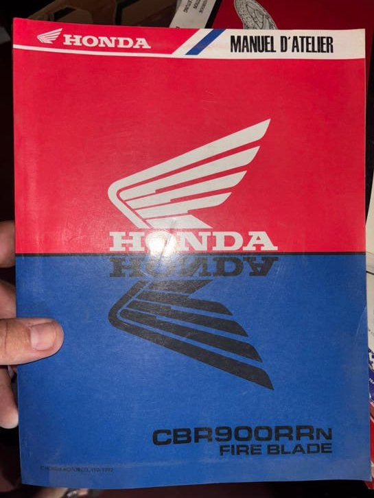 Manuel d'atelier Honda Fireblade CBR900RR, Motos, Enlèvement ou Envoi, Honda