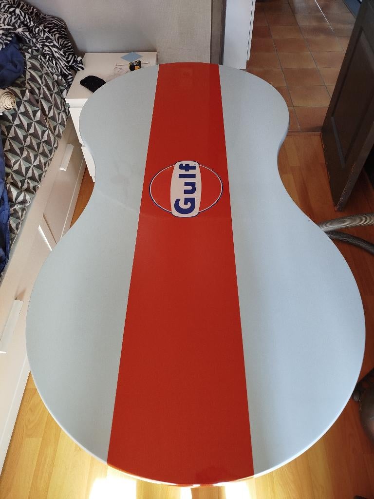 Table Vintage GULF, 75 cm ou plus, Vintage, Comme neuf, Enlèvement