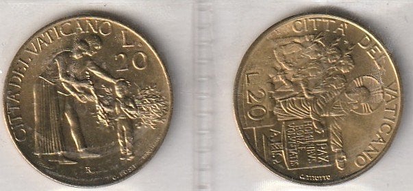 20 LIRES VATICAN 1996-1997, Enlèvement ou Envoi, Monnaie en vrac
