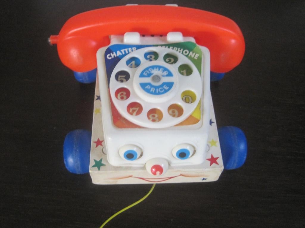 vintage Fisher Price telefoon, Ophalen of Verzenden, Zo goed als nieuw, Duw- of Trekspeelgoed