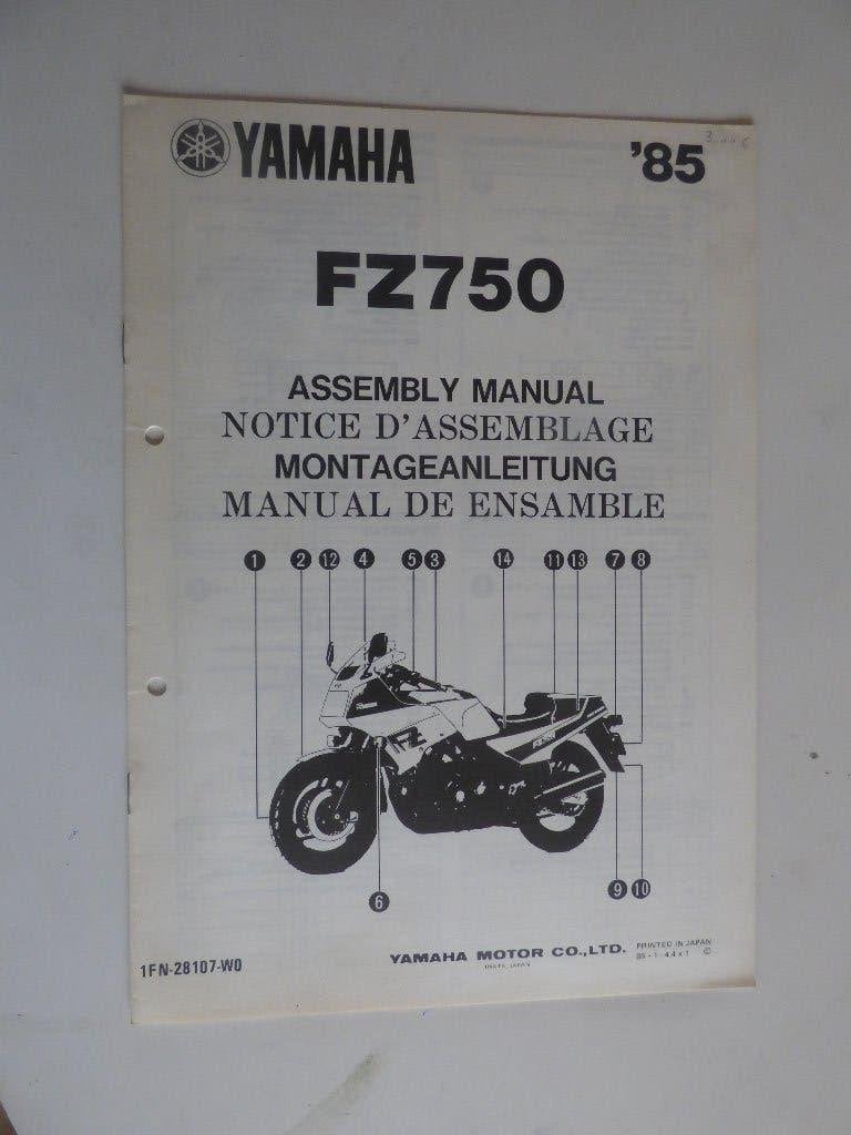 MANUEL DE MONTAGE YAMAHA FZ750, Motos, Enlèvement ou Envoi, Yamaha