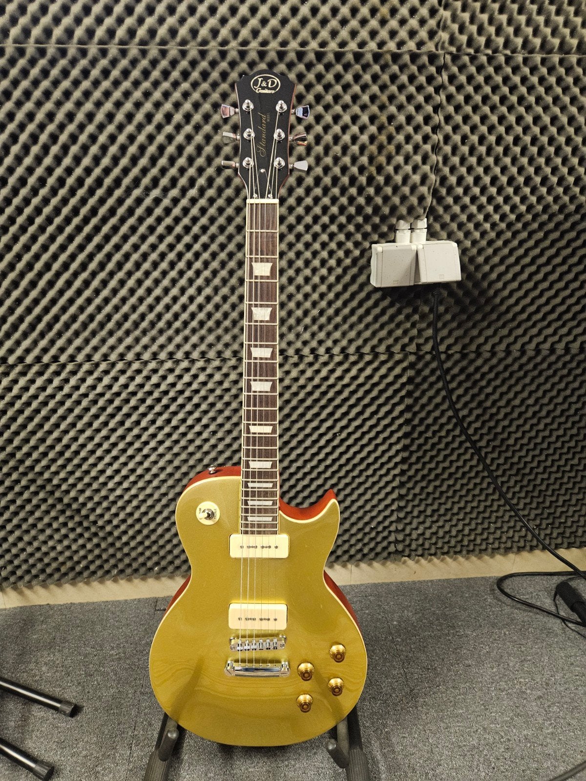 J/D electric gitaar met p90 pickups, Ophalen of Verzenden, Zo goed als nieuw, Solid body