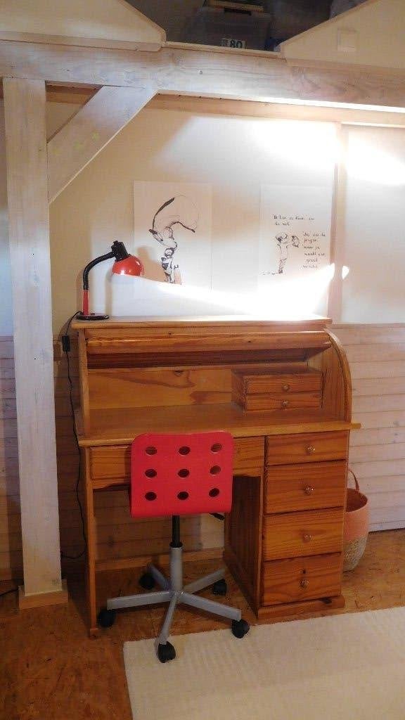 Retro bureau kinderkamer, Kinderen en Baby's, Kinderkamer | Complete kinderkamers, Ophalen, Gebruikt, Jongetje of Meisje