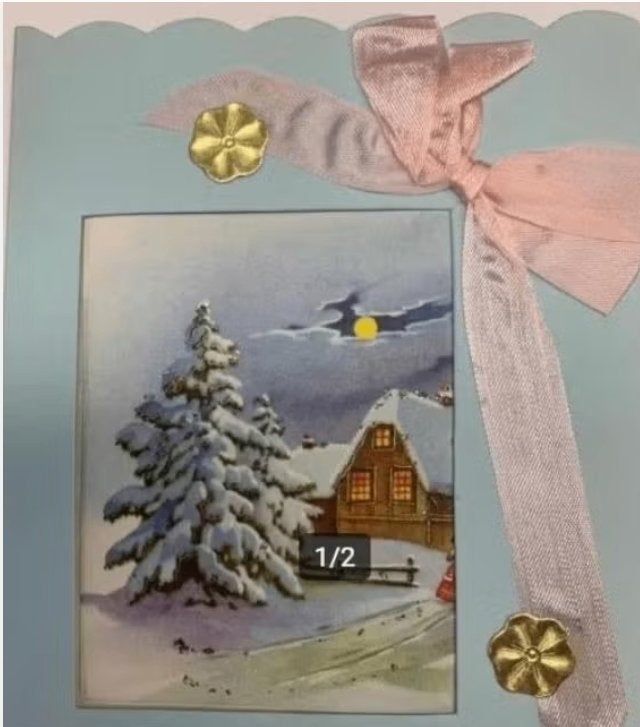 Oude, onbeschreven Kerstwenskaart, Diversen, Ophalen of Verzenden