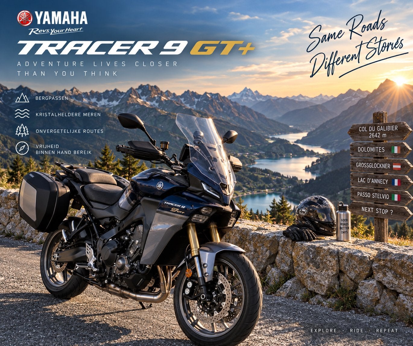 Yamaha Tracer 9 GT+ 2025 | 2400 km | Full Option et boîtiers, Permis Moto A, Tourisme, Occasion, Plus de 35 kW