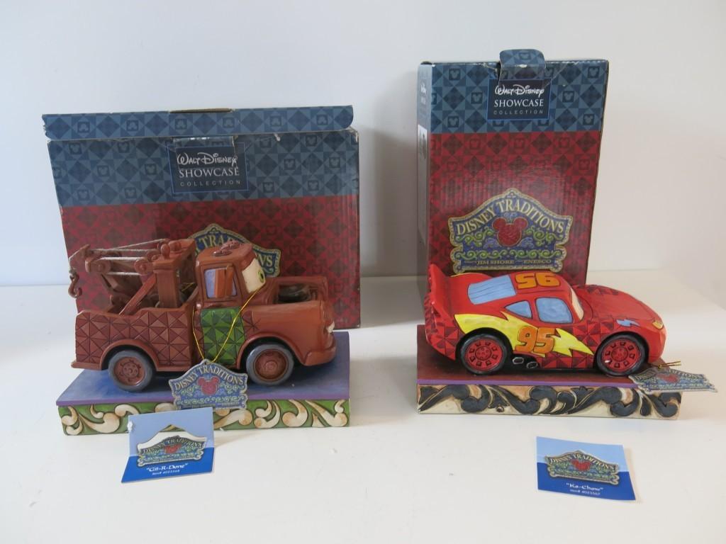 Deux voitures Disney Jim Shore Enesco, Git-R-Done et Ka-Chow, Collections, Disney, Comme neuf, Enlèvement ou Envoi