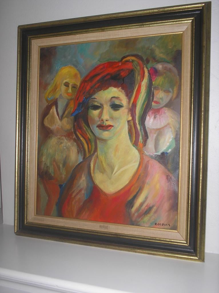 schilderij olie op doek, Antiek en Kunst, Ophalen
