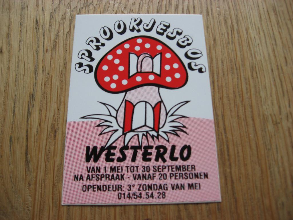 Sprookjesbos Westerlo Vintage Sticker, Verzamelen, Stickers, Ophalen of Verzenden, Nieuw, Film, Tv of Omroep