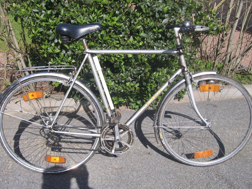 28 inch vintage herenfiets met 10 versnellingen kader 58, Gebruikt, Velgrem, Versnellingen, 57 tot 61 cm