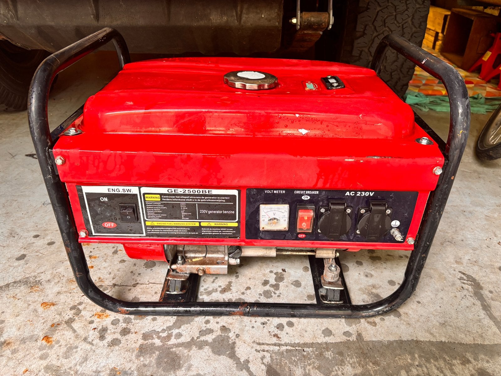 Stroomgroep GE-2500-BE (voor onderdelen), Bricolage & Construction, Générateurs, Enlèvement, Utilisé, Moins de 5 kVA, Essence