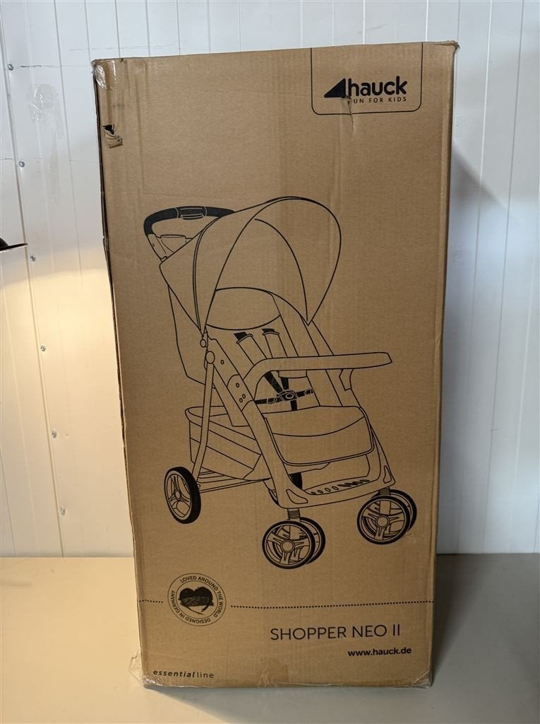 Hauck Shopper Neo II Kinderwagen Zwart Zilver met Regenhoes, Enlèvement ou Envoi, Neuf, Poussette