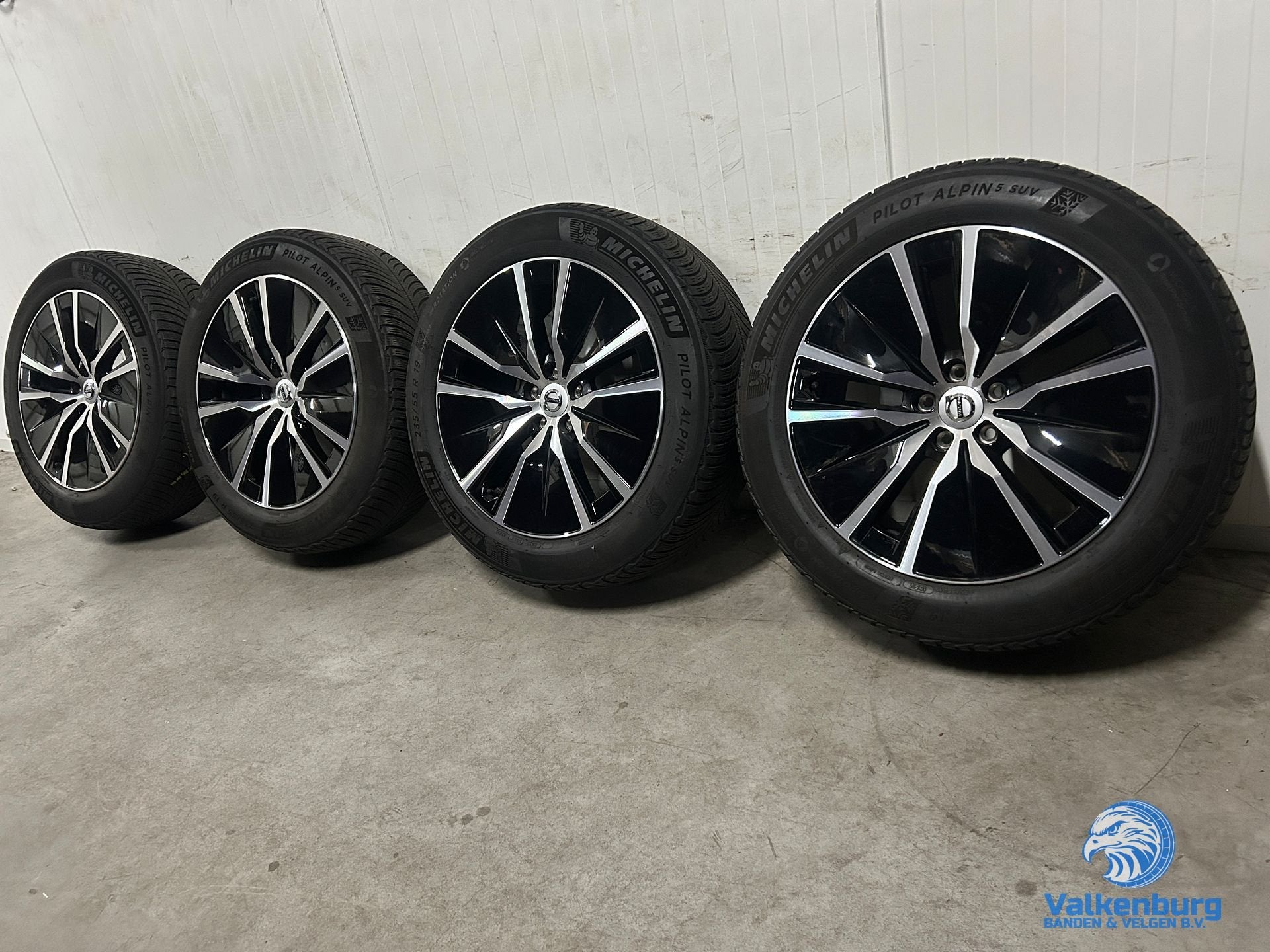 7-8mm! Originele Volvo XC90 XC60 5-Double Spoke Black Diamon, Pneus et Jantes, Pneus hiver, Véhicule de tourisme, -
