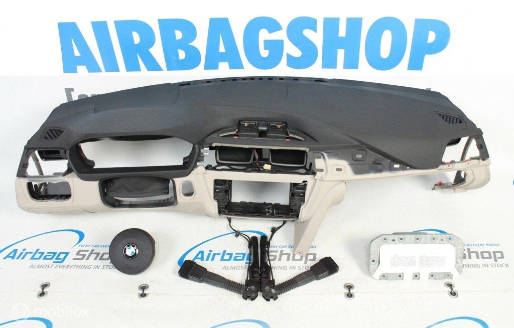 Airbag kit Tableau de bord M noir beige BMW 3 F30, Enlèvement ou Envoi, Utilisé