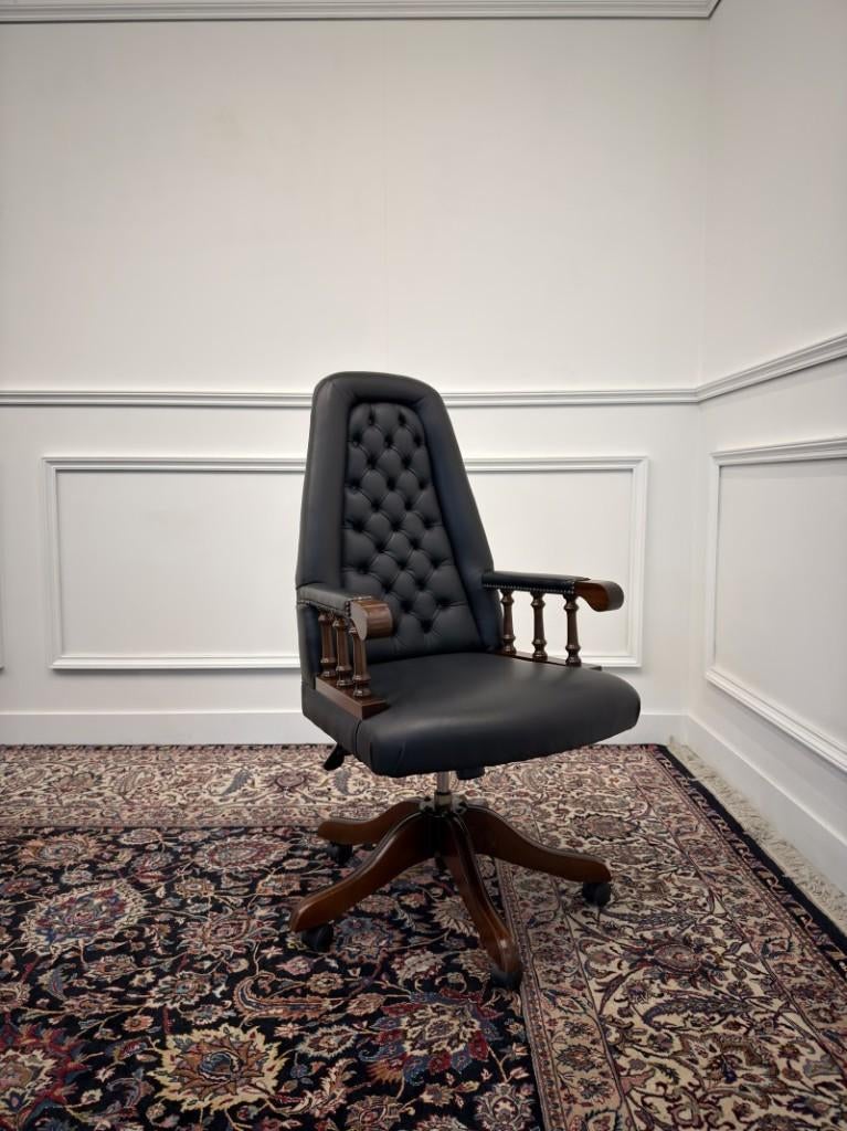 Klassiek Engels Chesterfield Bureaustoel, Ophalen