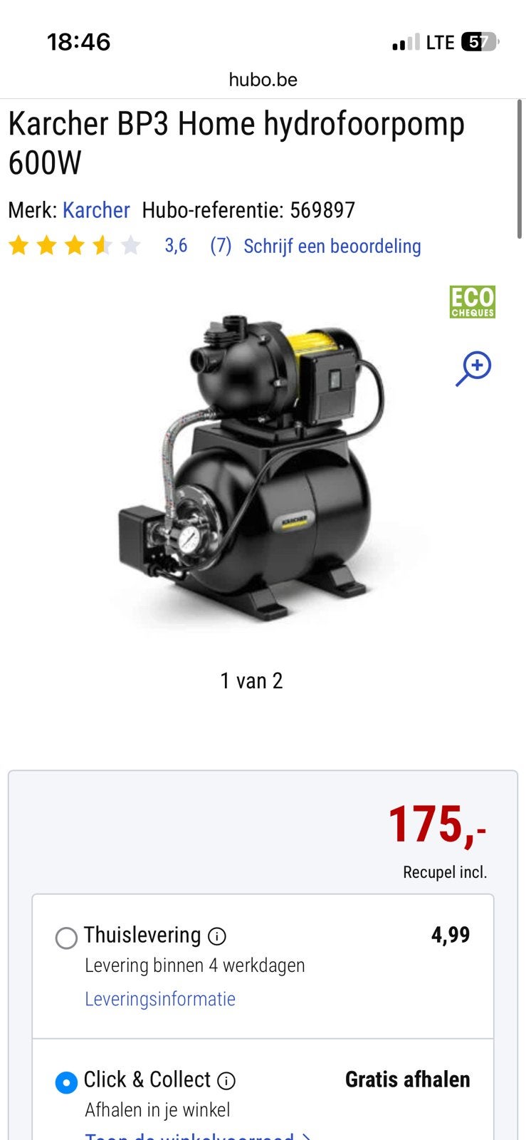 Verkoop nieuwe Karcher Bp3 Home waterpomp, nooit gebruikt, Ophalen, Zo goed als nieuw