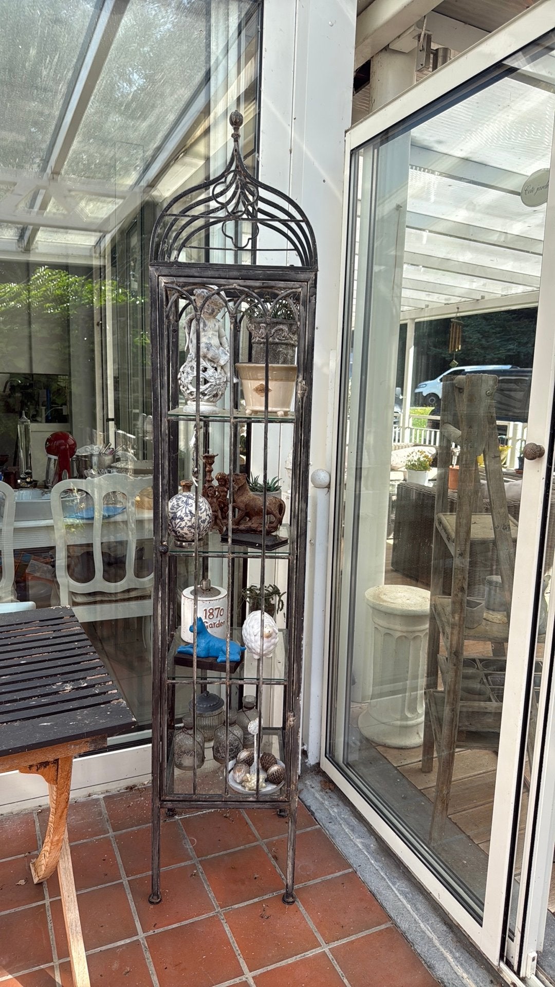 Metalen serre incl. decoratie, Tuin en Terras, Ophalen, Gebruikt