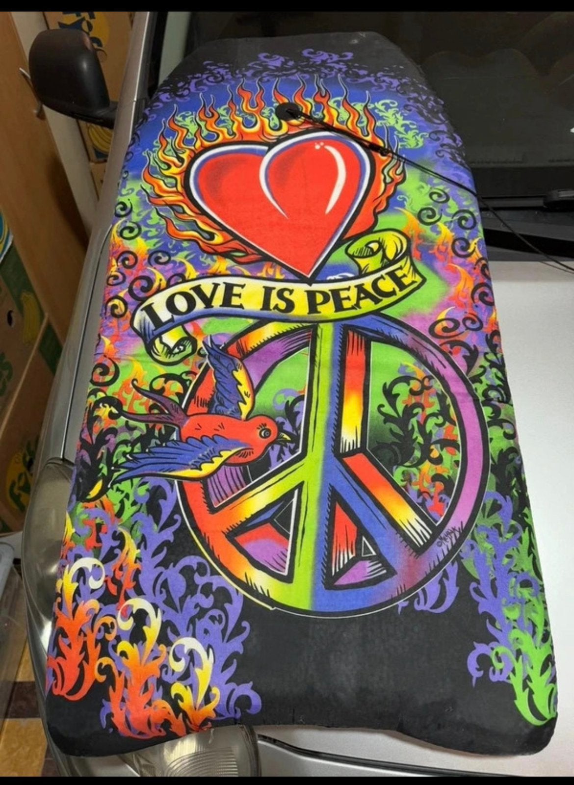 Bodyboard 95x48 - Love is peace, Ophalen, Gebruikt