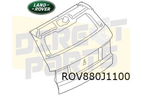 Land Rover Evoque achterklep (3-drs) (te spuiten) (9/11-3/19, Neuf, Land Rover, Arrière, -