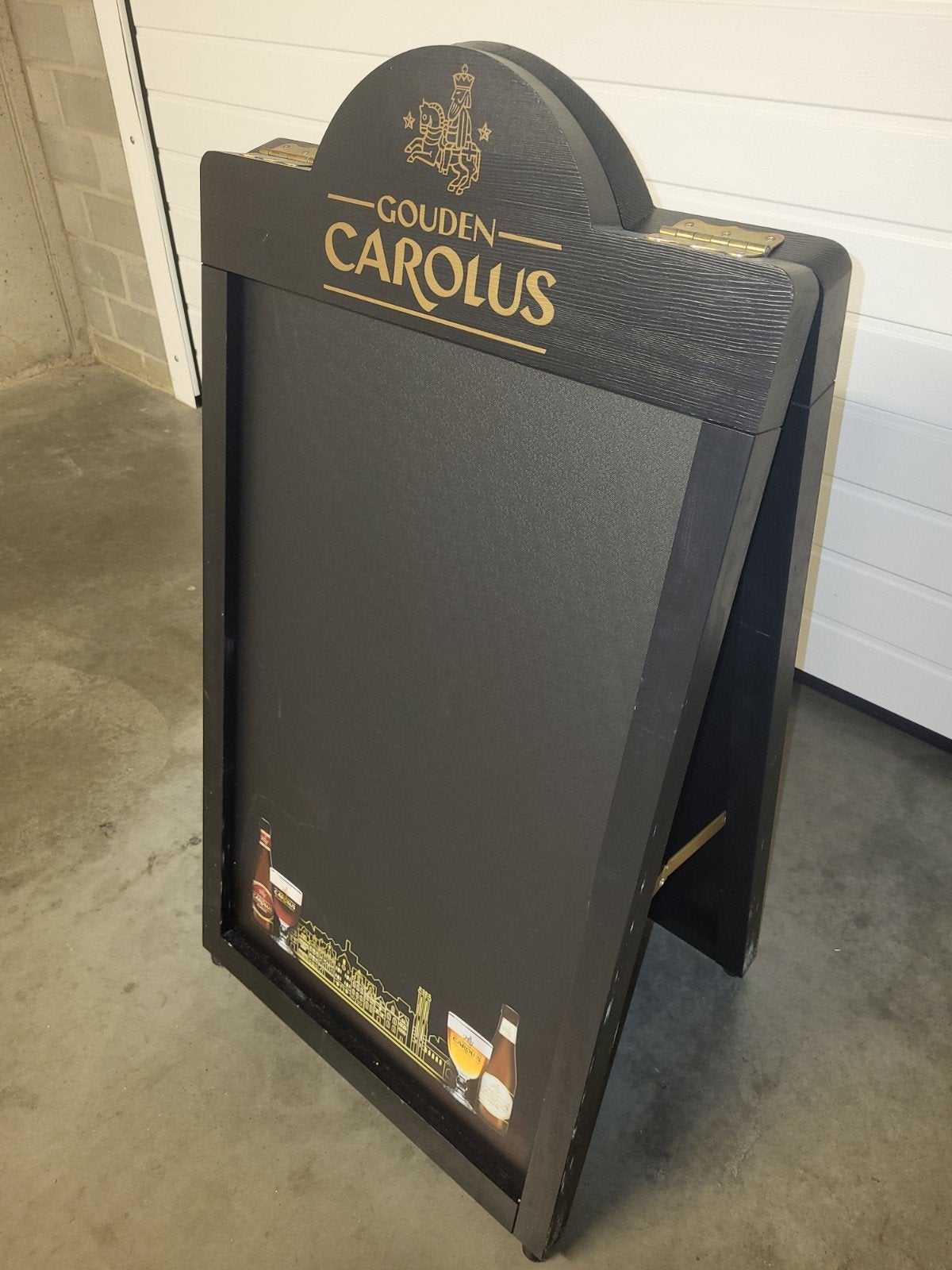 Nieuw stoepbord Gouden Carolus, Verzamelen, Ophalen, Nieuw, Reclamebord, Plaat of Schild