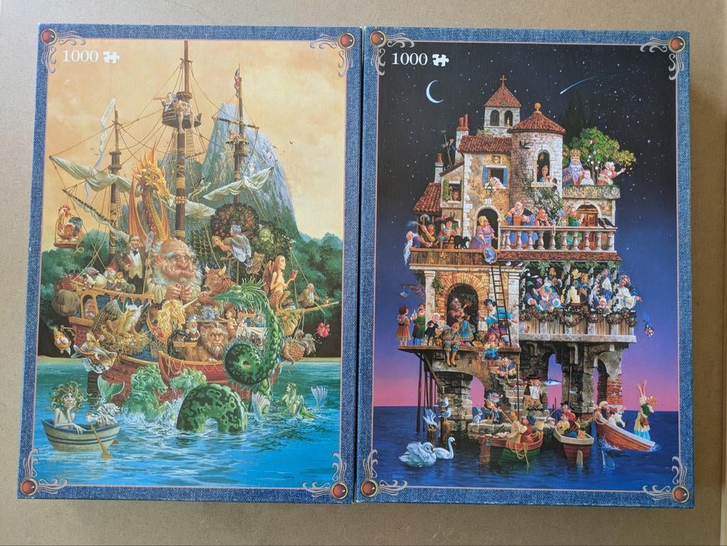 2 x puzzel The Art of James Christensen / 1000 stukjes, Ophalen, 500 t/m 1500 stukjes, Zo goed als nieuw, Legpuzzel