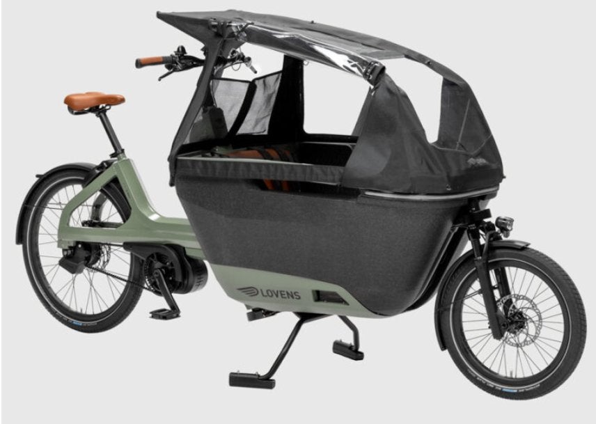 Gloednieuwe regenhuif Lovens Explorer 1 bakfiets, Vélos & Vélomoteurs, Accessoires vélo | Autres Accessoires de vélo, Enlèvement