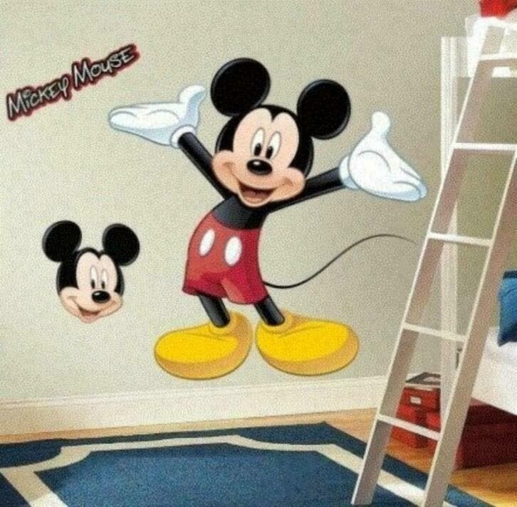 Mickey Mouse Muursticker Giant - RoomMates - Disney, Nieuw, Ophalen of Verzenden, Wanddecoratie, Verwijderbaar