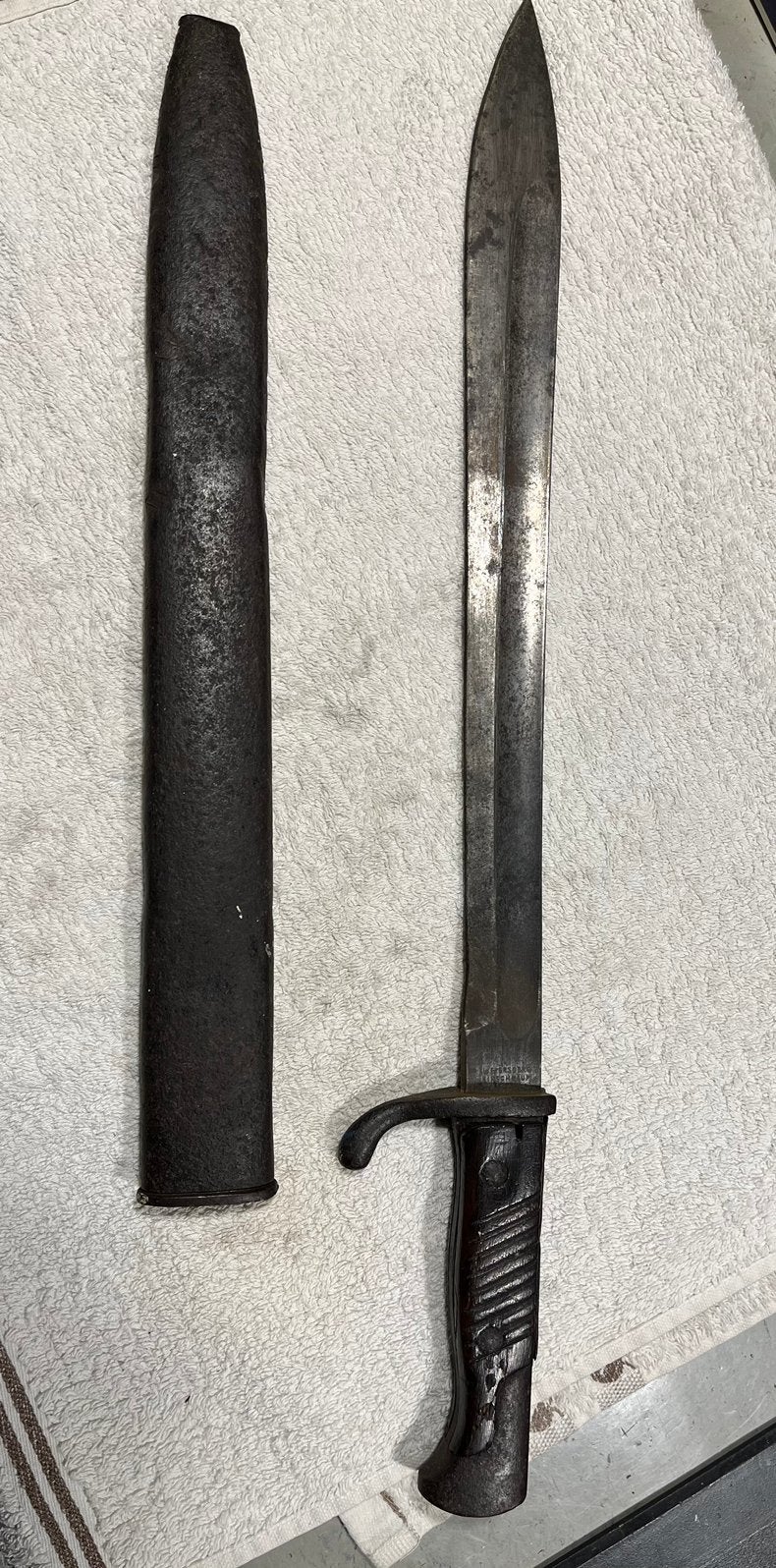 Duitse bajonet  WO 1 van 1917 met schede., Ophalen of Verzenden, Landmacht